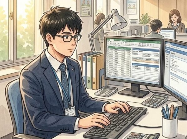 通信制高校を卒業し就労移行支援事業所をへ経て銀行に就職し働いている様子