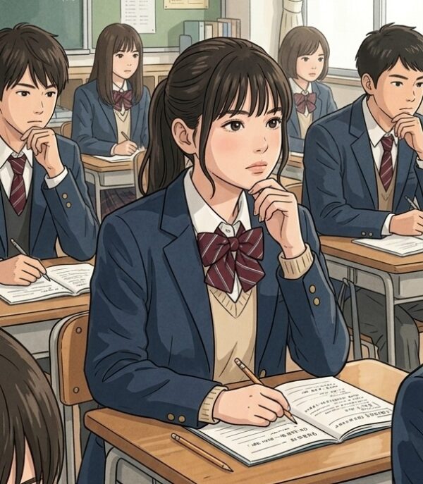通信制高校のスクーリングに参加している様子